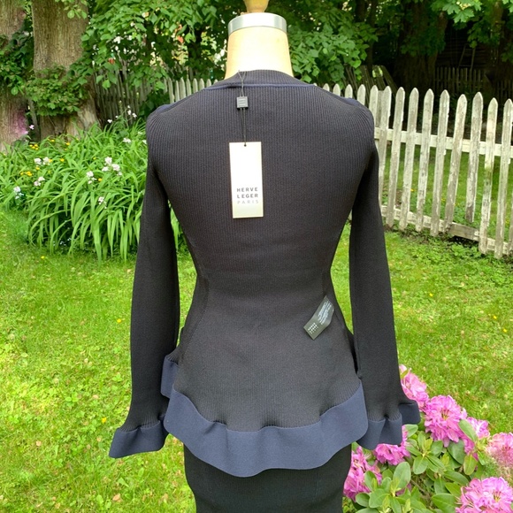 💗 HOST PICK 💗   NWT Herve Leger Paris Pencil Skirt & Peplum Top - Picture 5 of 16